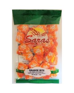 Saras Orange Bite Candy 75G X 20